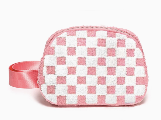 Check Belt Bag- Pink