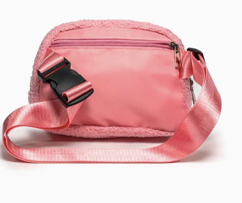 Check Belt Bag- Pink