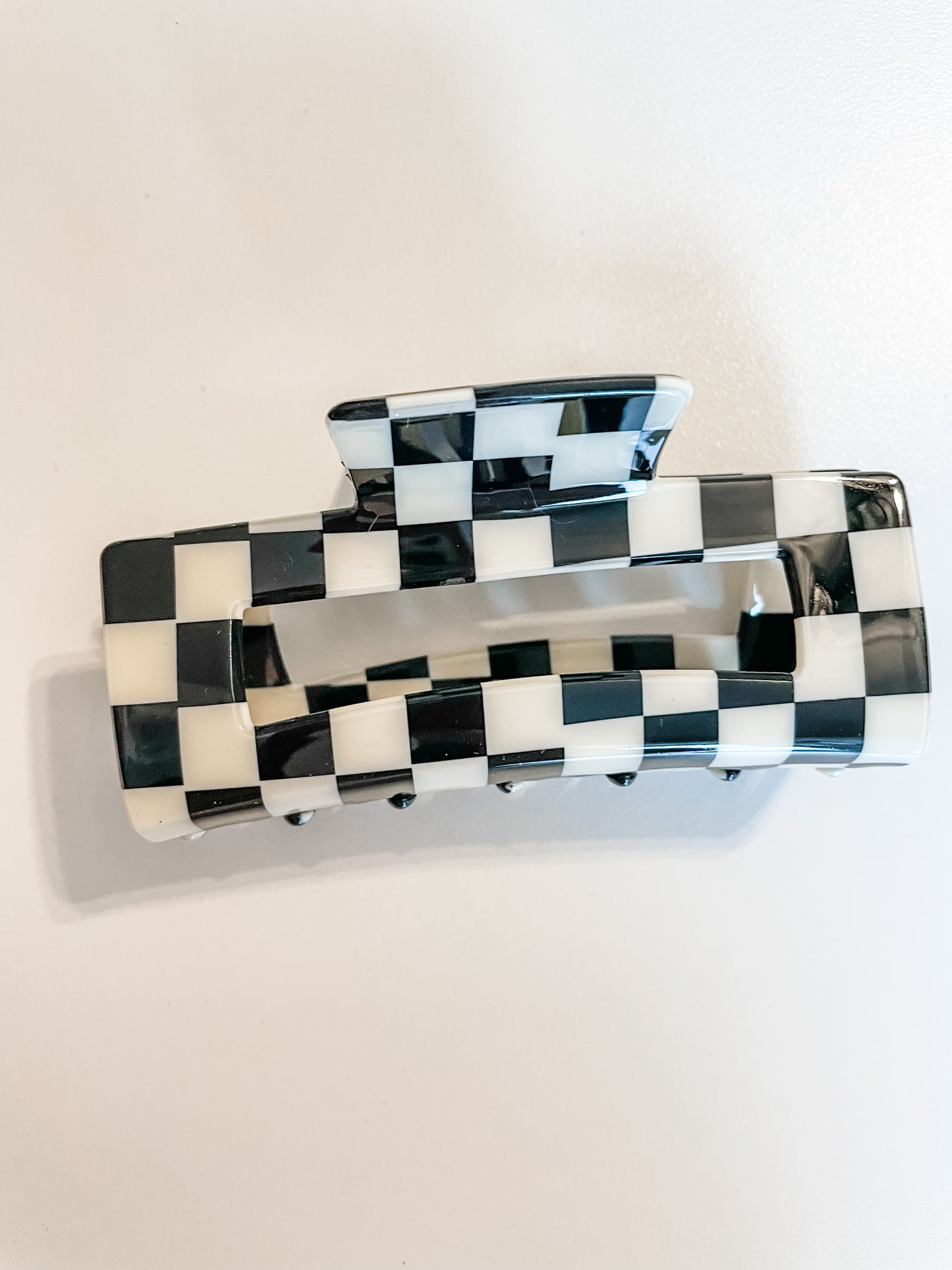 Checkered Hair Clips ( multiple Colors)