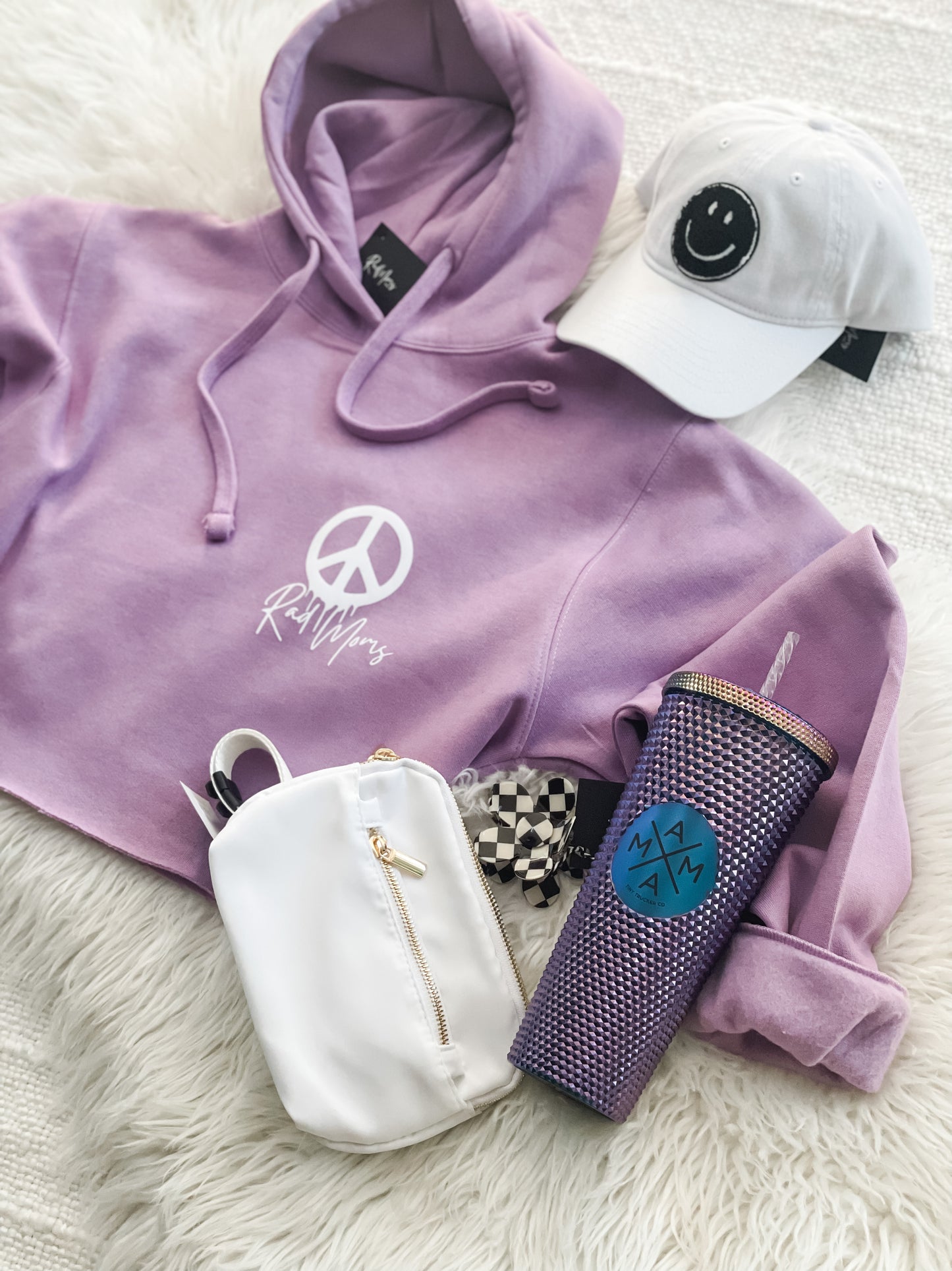 Lavender Cropped Hoodie