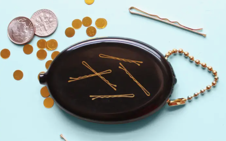 Retro Coin Purse- Bobby Pins